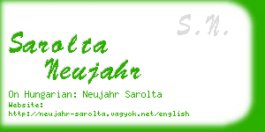 sarolta neujahr business card